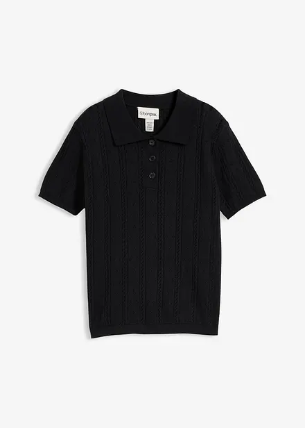 Ajour-Pullover mit Seidenanteil