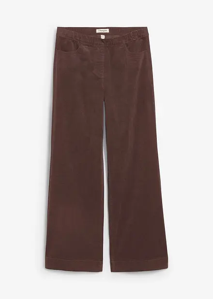 High-Waist-Cordhose aus Baumwoll-Mix
