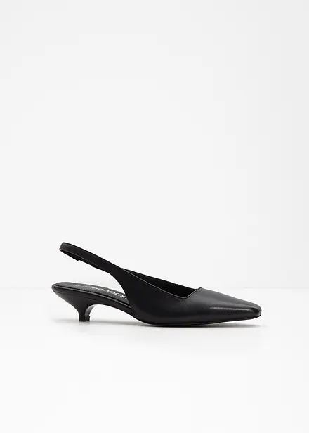 Escarpins slingback en cuir