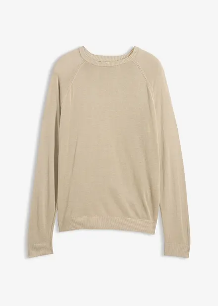 Leichter Feinstrickpullover aus Leinen-Mix