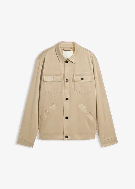 Velourslederimitat-Jacke