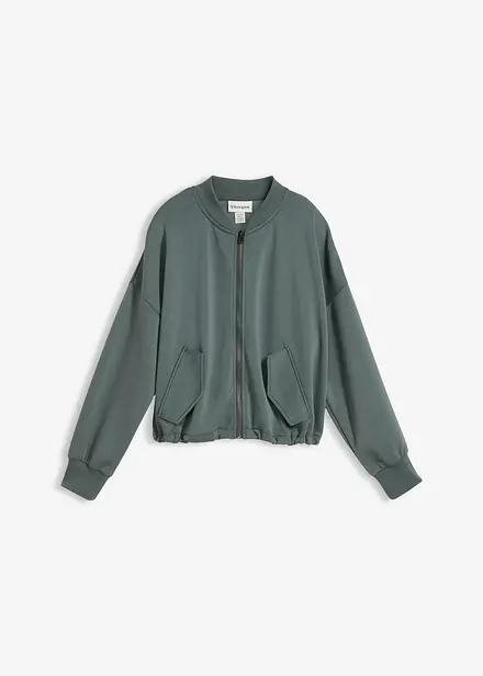 Oversize-Scuba-Blouson aus softem Viskose-Mix