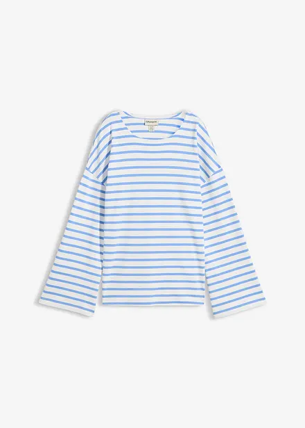 T-shirt manches longues ray&eacute; en coton