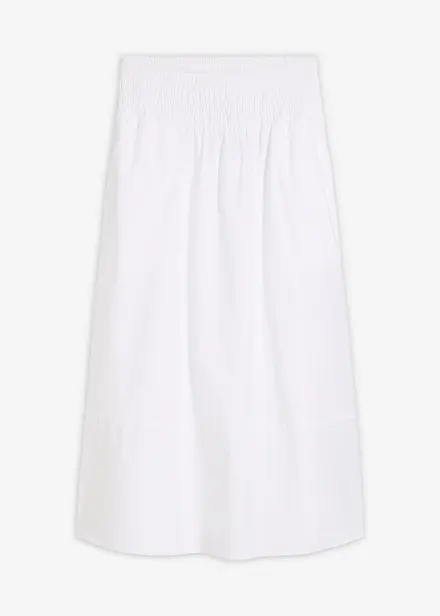 Jupe midi 100% coton