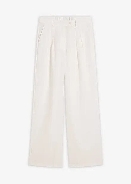 Pantalon avec bouton d&eacute;coratif