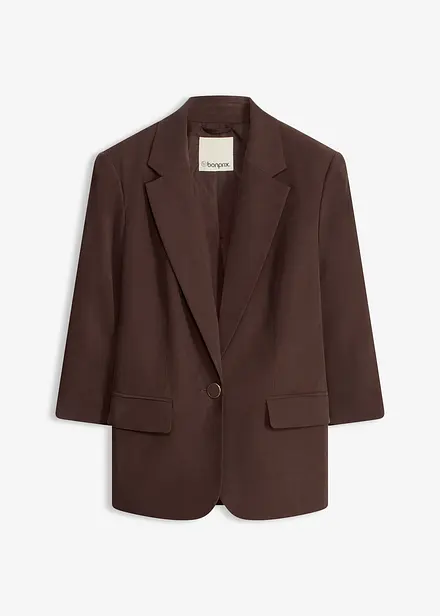 Lockerer 3/4-Arm-Blazer aus Viskose