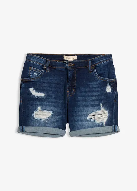 Jeansshorts Mid Waist mit Destroy- Effekten