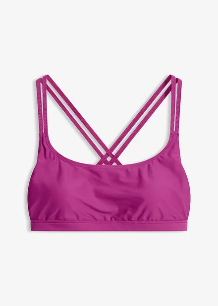 Haut de maillot brassi&egrave;re &agrave; bretelles crois&eacute;es