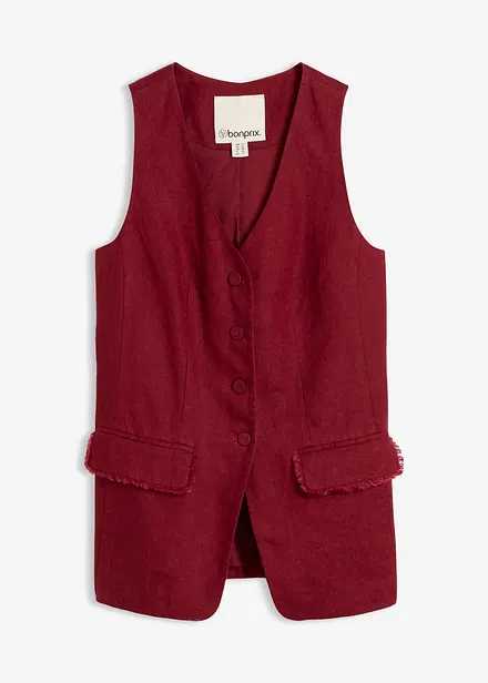 Veste de costume sans manches 100% lin