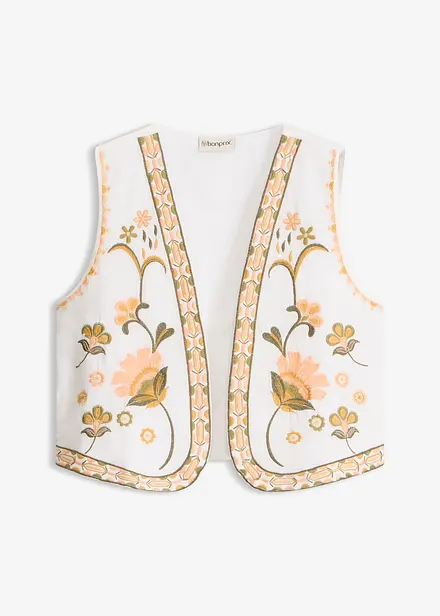 Gilet sans manches brod&eacute;