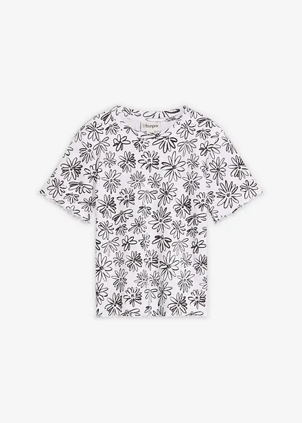 Kurzes T-Shirt aus Baumwoll-Mix