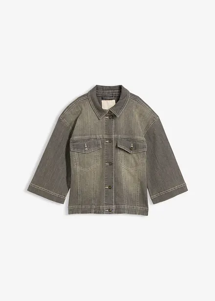 Veste en jean, manches 3/4