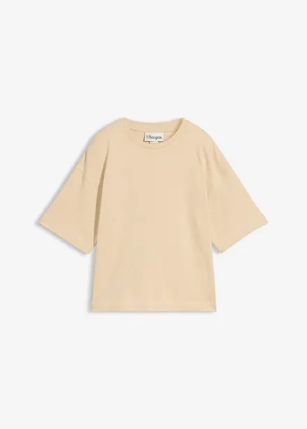 T-shirt boxy en coton &eacute;pais