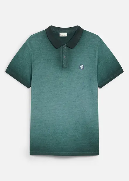 Polo piqu&eacute; aspect d&eacute;lav&eacute;