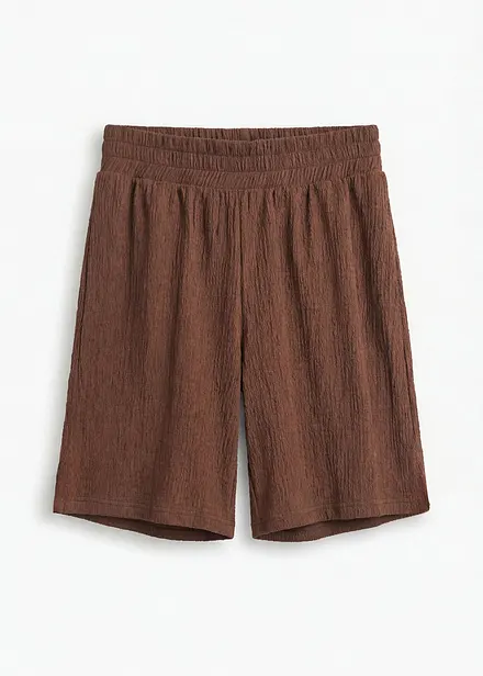 Schlupf-Shorts aus Borkencrepe