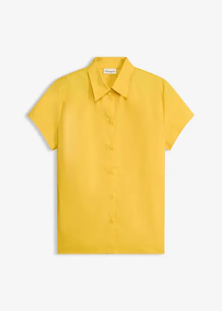 Kurzarmbluse aus Popeline