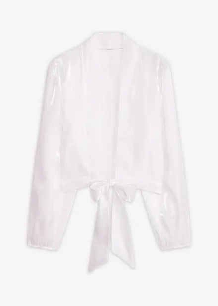 Bolero aus feinem T&uuml;ll mit Binde-Detail