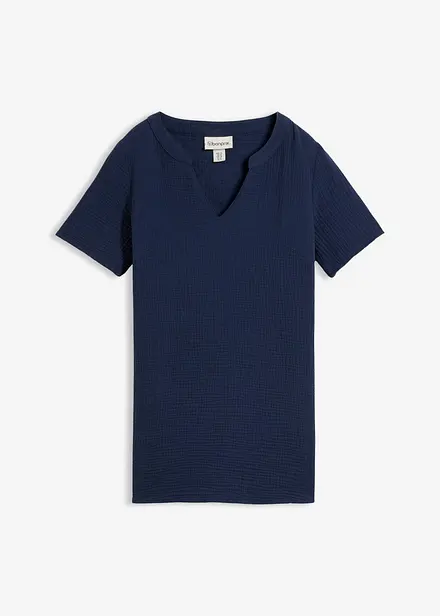 Musselin Long-Tunika aus reiner Baumwolle