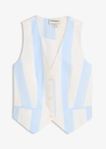 Blazerweste in Leinen-Optik