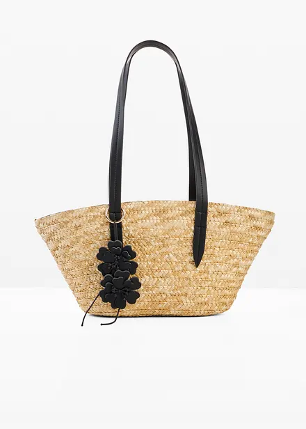 Strohshopper mit  Blumenanh&auml;nger