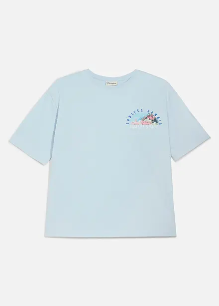 Loose Fit T-Shirt aus reiner Bio Baumwolle mit gro&szlig;en R&uuml;ckendruck