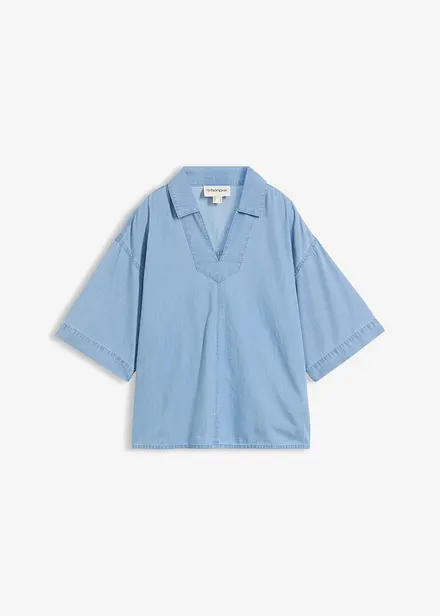 Jeans-Tunikabluse aus Bio-Baumwolle