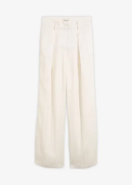 Sommerliche Bundfaltenhose aus Viskose-Mix