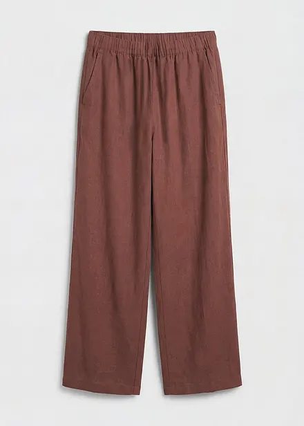Pantalon large en lin majoritaire