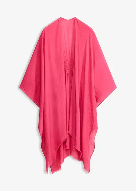 Poncho &agrave; d&eacute;tail smock&eacute;