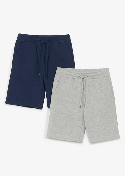 Sweat-Bermuda mit Bio Baumwolle (2er Pack)