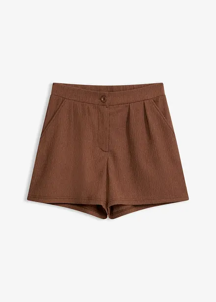 Short chino en cr&ecirc;pe textur&eacute;