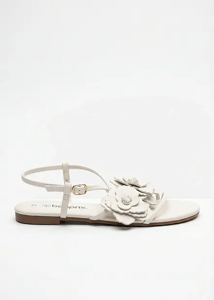 Riemchensandalen mit Bl&uuml;ten