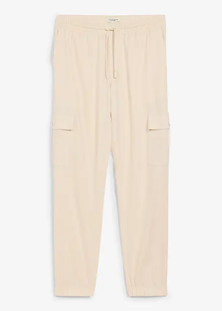 Cargo-Joggpants aus k&uuml;hlendem Leinen-Mix