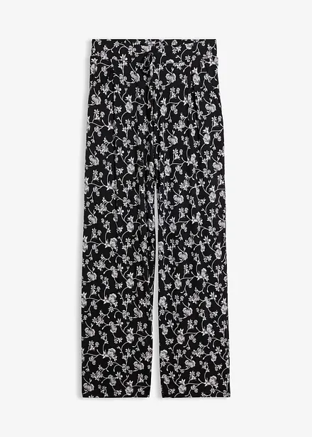 Pantalon palazzo en viscose extensible