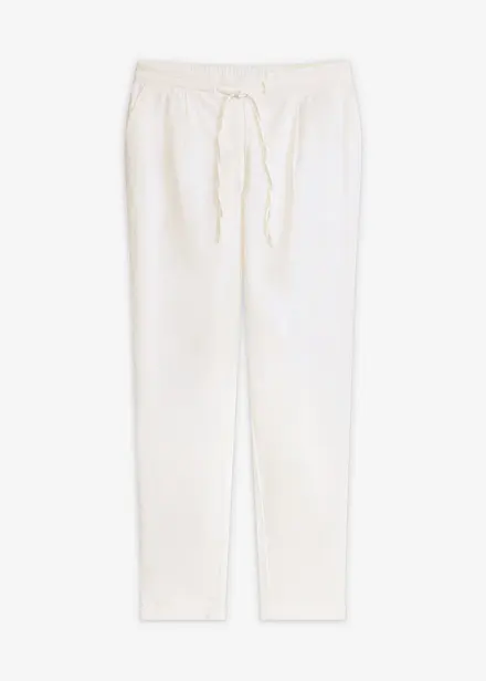 Pantalon en lin m&eacute;lang&eacute;