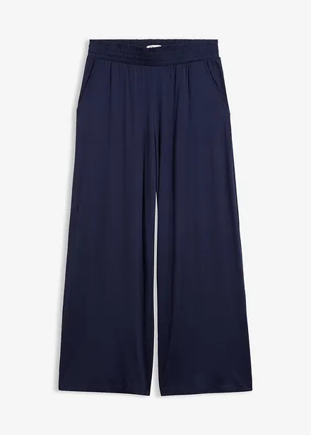 Pantalon fluide en jersey viscose, longueur 7/8