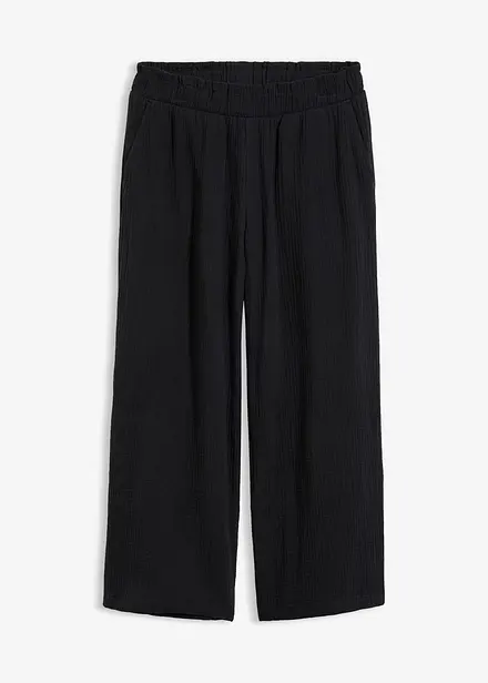 Pantalon large en gaze de coton