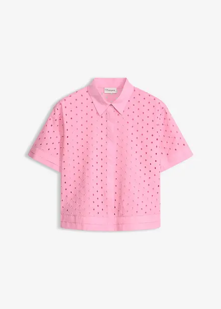 Bluse mit Lochstickerei