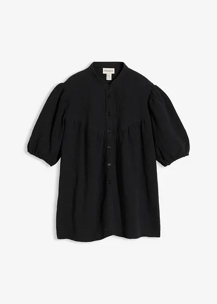 Chemisier manches courtes en gaze de coton