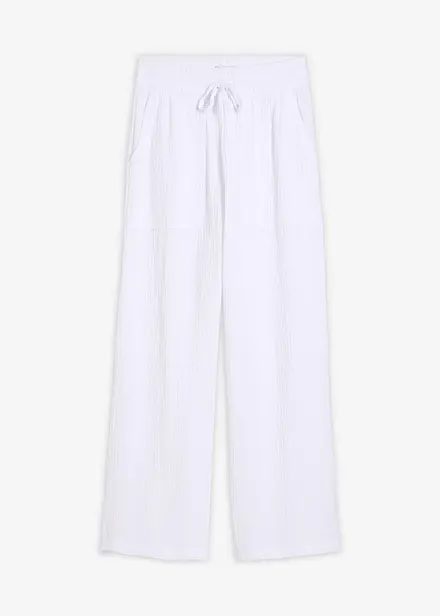 Pantalon l&eacute;ger en gaze de coton