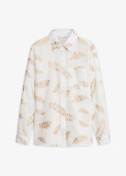 Bluse aus reiner Baumwolle mit Stickerei