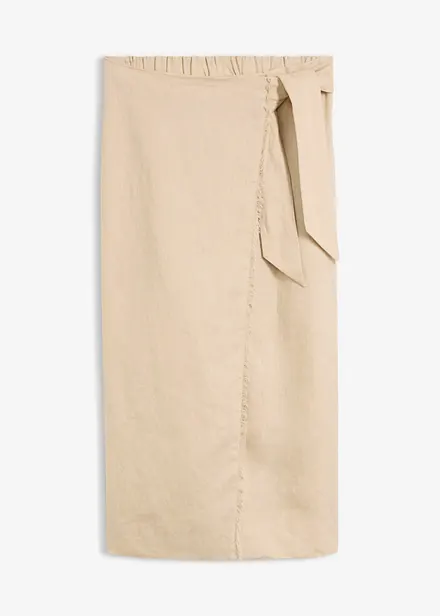 Jupe midi 100&nbsp;% lin