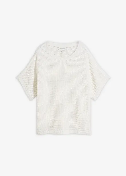 Ajour-Pullover aus Viskose-Mix