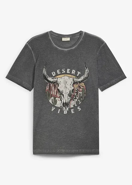 T-shirt aspect d&eacute;lav&eacute;, 100% coton