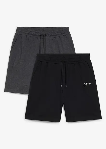 Lot de 2 shorts en jersey &eacute;pais