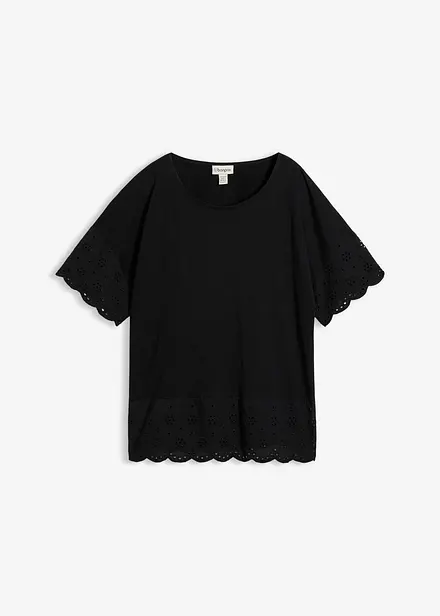 T-shirt avec broderie anglaise