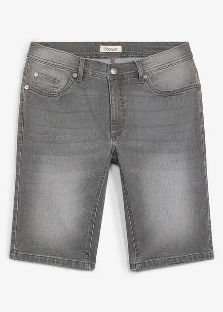 Bermuda en jean extensible avec entrejambe renforc&eacute;, regular