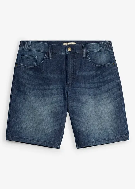 Short loose en jean l&eacute;ger &agrave; taille &eacute;lastiqu&eacute;e