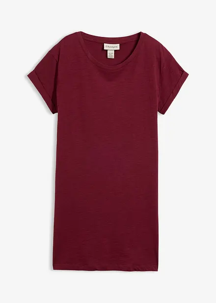 T-shirt long et boxy &agrave; manches courtes