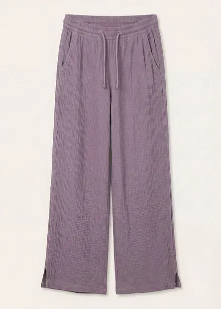 Musselin-Palazzo-Hose aus reiner Baumwolle